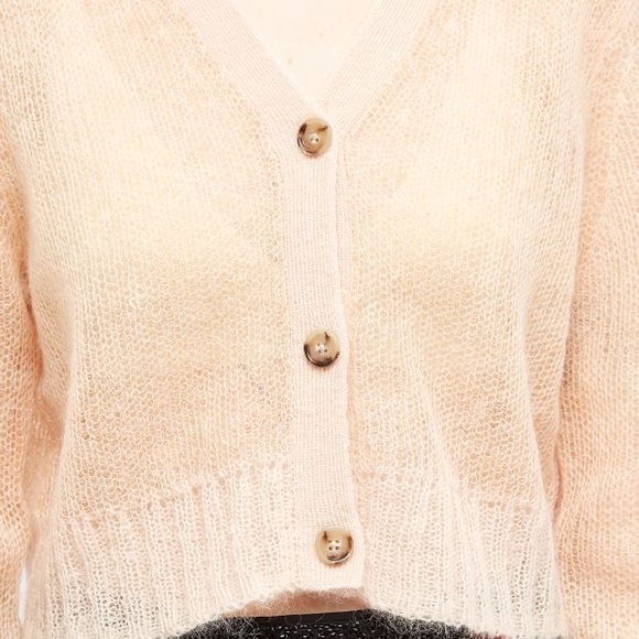 🍁ACNE STUDIOS mesh cardigan blush beige - Picture 15 of 15